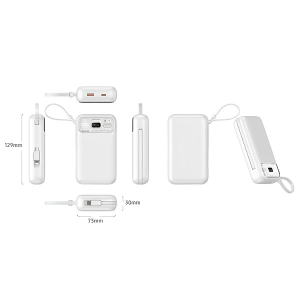 20W + 15W PD 15W 10000 MAh Taşınabilir Powerbank (Beyaz)
