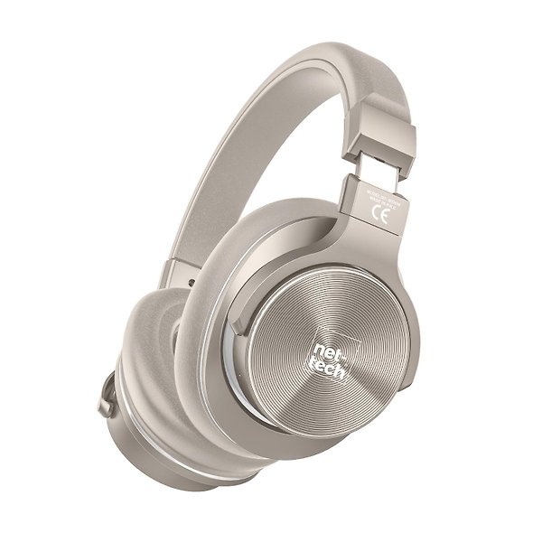Kulak Üstü Bluetooth Kulaklık (Krem)